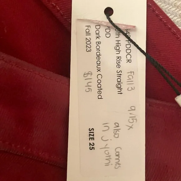 L'AGENCE Deep Red faux leather pants (NWT) - Picture 4 of 5